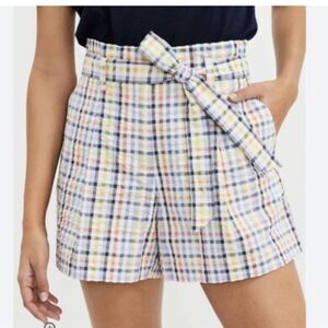 LOFT Paperbag Waist‎ Plaid Shorts - Size M - NWT